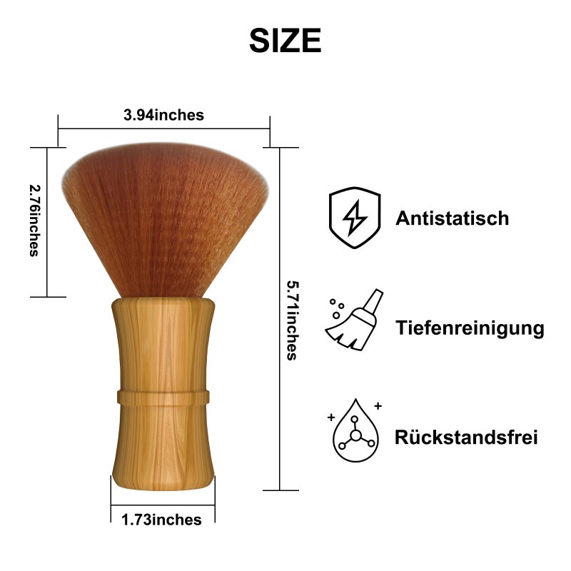 VIBORG Vinyl Record Cleaning Brush Anti-Static Bristles Soft Wood Handle Brush for LP Turntable Dust Removal, Phonograph Needle, CD - Image 2